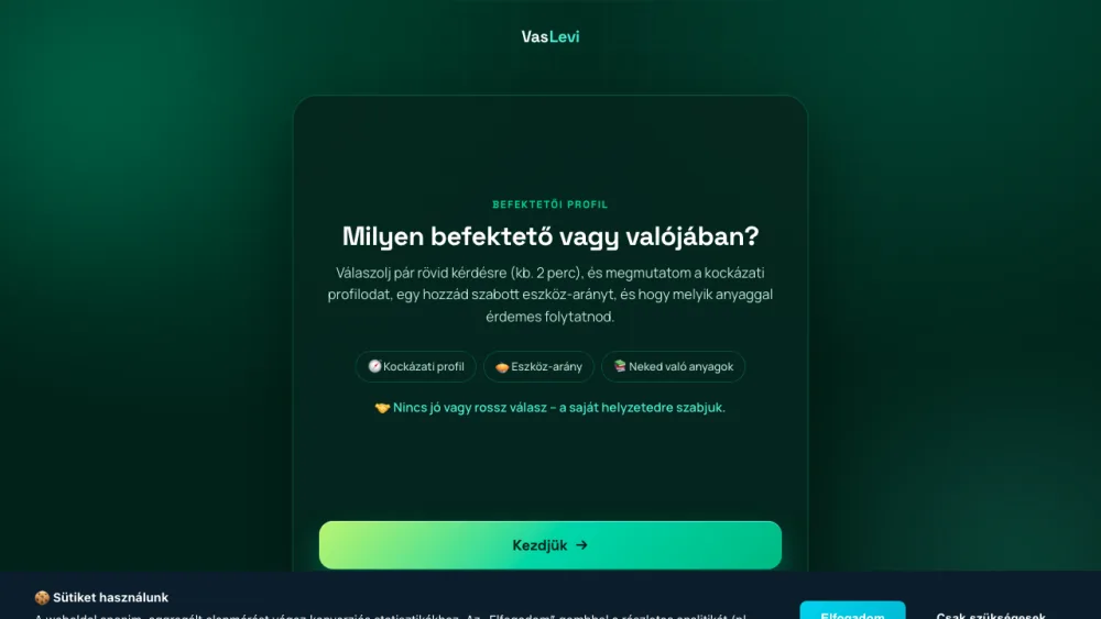 Befektetői profil kvíz